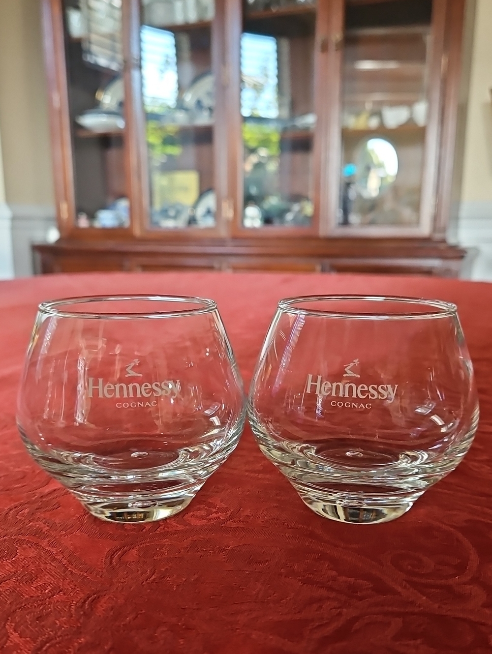 Vintage Hennessy Cognac Stemless Snifter Glasses - Set of 2